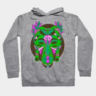 African Mask 1 - Green Edition Hoodie
